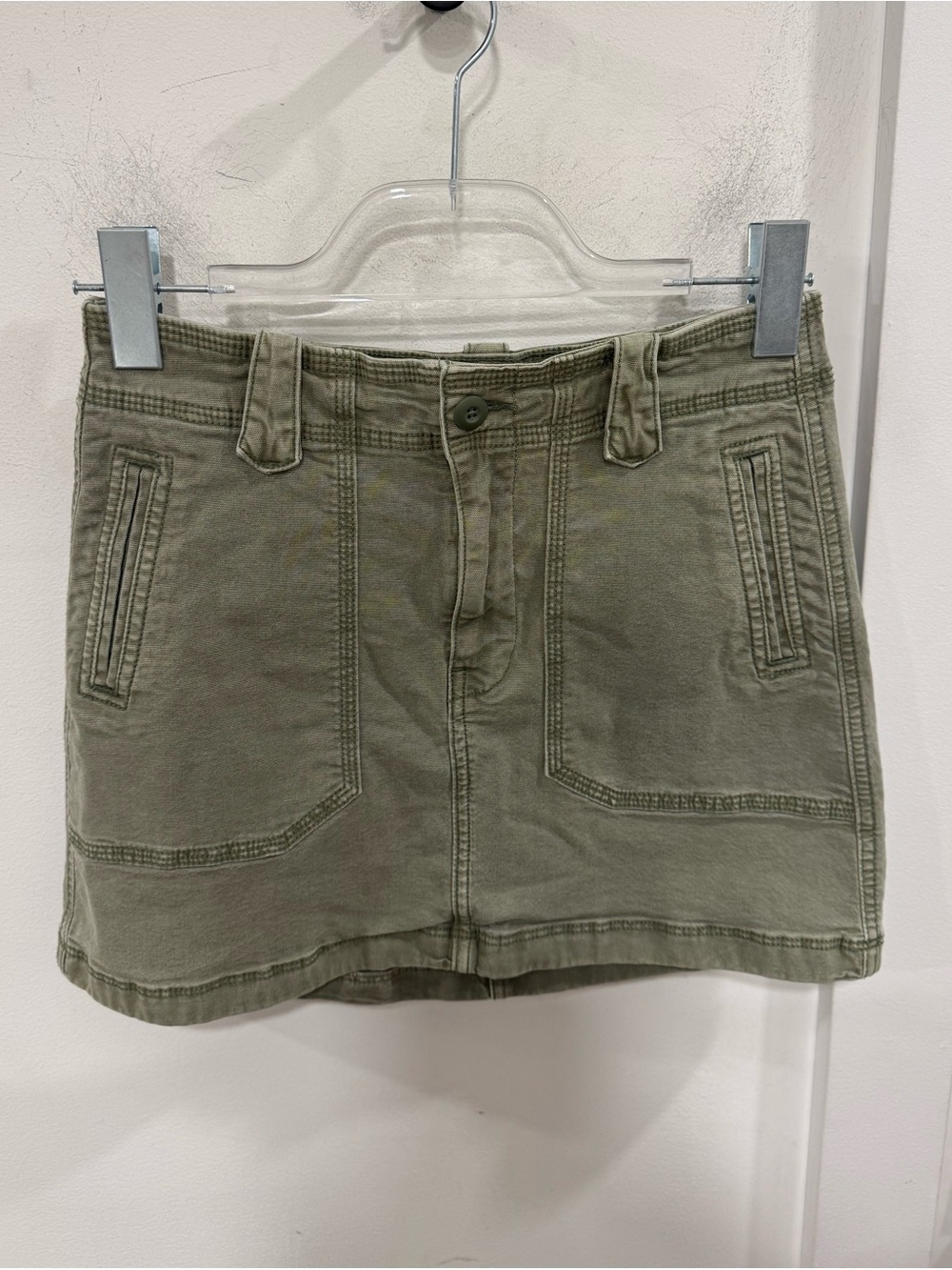 American Eagle Outfitters Olive Utility Mini Skirt